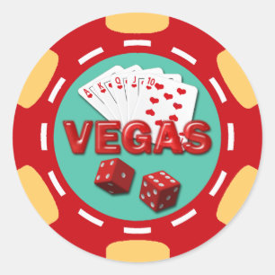ADESIVO MICROPLAQUETA DE PÓQUER DE VEGAS