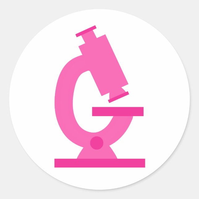 Adesivo Microscópio Rosa Ciência (Frente)