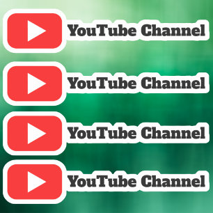 Adesivo Mídia social personalizada do canal Youtube