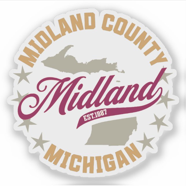 Adesivo Midland,Michigan (Frente)