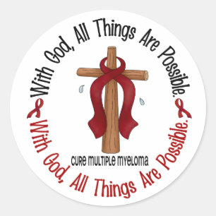 Adesivo Mieloma múltiplo COM CRUZ 1 do DEUS