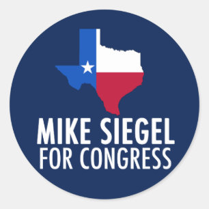 Adesivo Mike Siegel para o Congresso no Texas