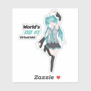 Adesivo Miku Custom-Cut Vinyl Sticker