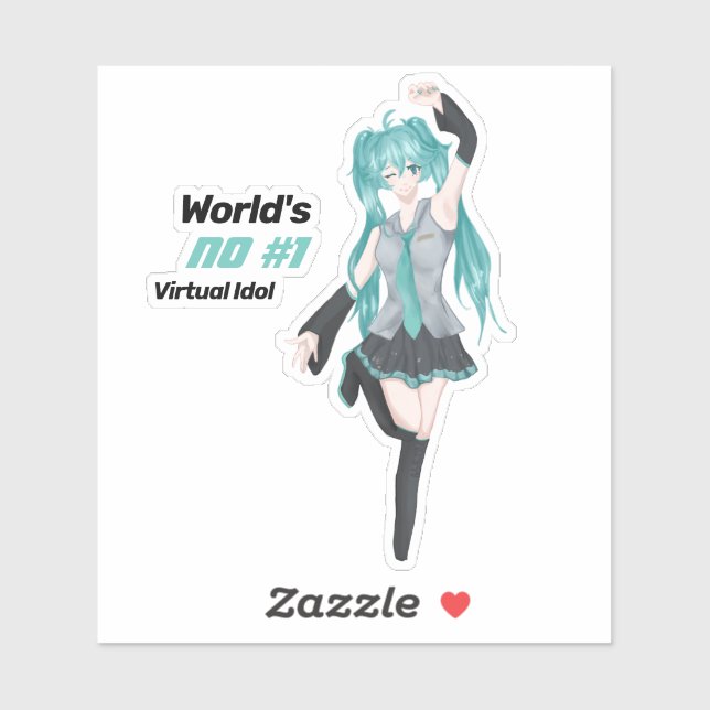 Adesivo Miku Custom-Cut Vinyl Sticker (Folha)