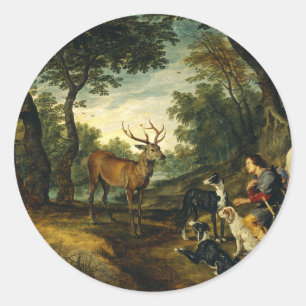 Adesivo Milagre do Santo Hubert por Peter Paul Rubens