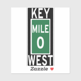 Adesivo Mile 0 Key West