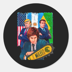 Adesivo Milei Presidente 2023 Donald Trump Jair Bolsonaro