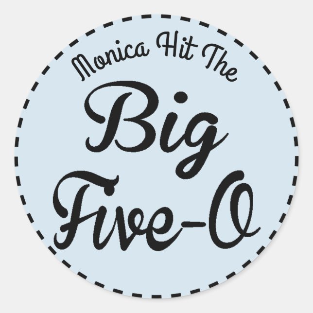 Adesivo Milestone Funny Birthday - 50 anos (Frente)