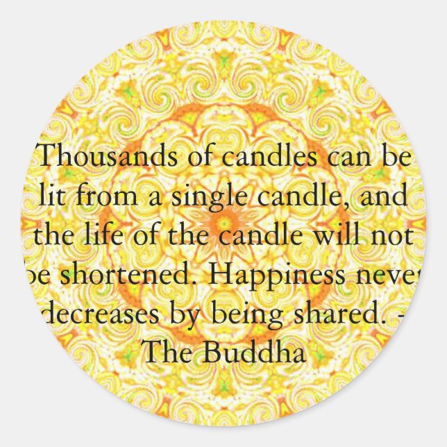 Adesivo Milhares de velas podem ser acesas de um solteiro. (Frente)