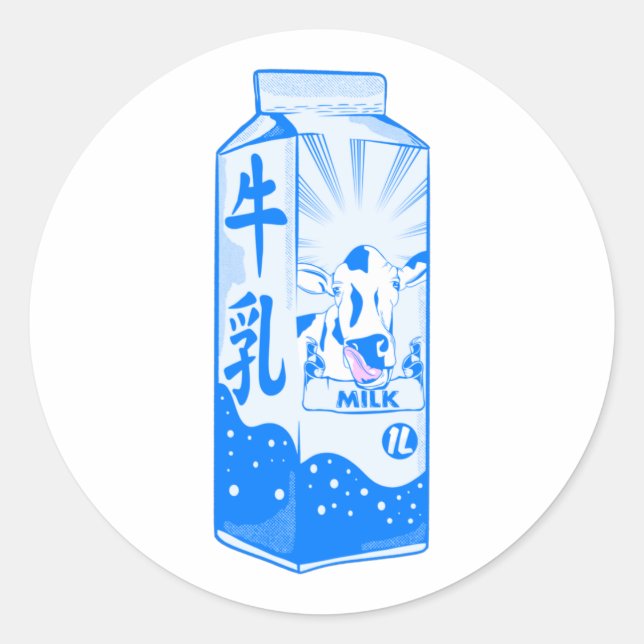 Adesivo Milk Carton Kanji Japonês (Frente)