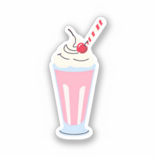 Adesivo Milkshake de Morango