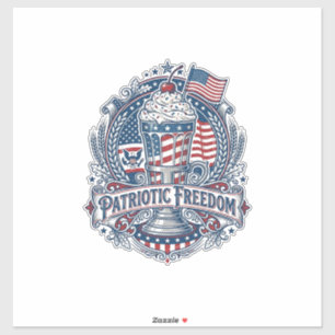 Adesivo Milkshake Patriótico Americana