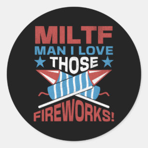 Adesivo Miltf Eu Amo Esses Fogos De Artifício 4 De Julho D