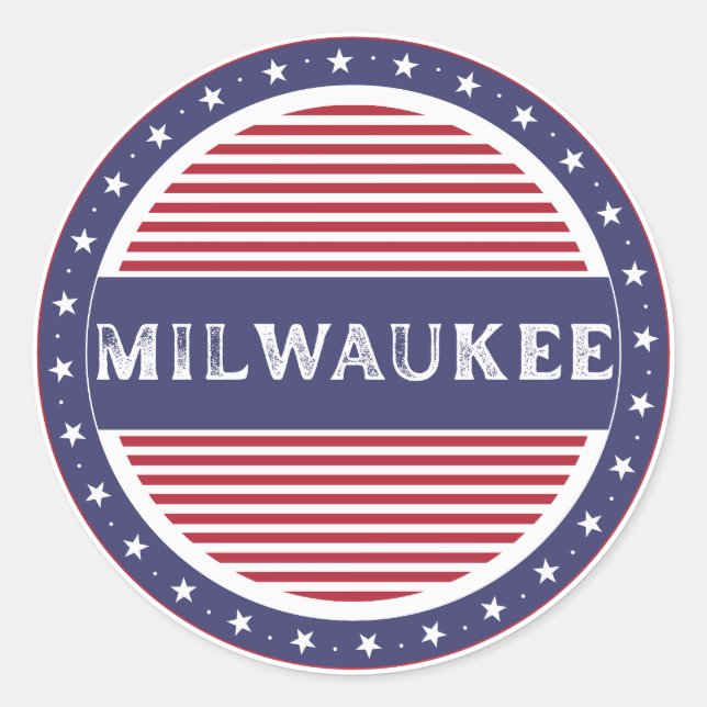 Adesivo Milwaukee City Pride Emblem – American Identity (Frente)