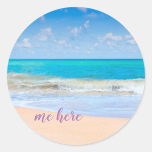 Adesivo Mim aqui na praia