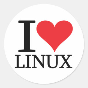 Adesivo Mim coração Linux