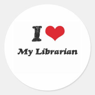 Adesivo Mim coração meu bibliotecário