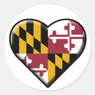 Adesivo Mim decalque de Maryland do coração (ajuste de 6