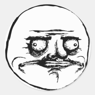 Adesivo mim rofl do lol do humor do meme da cara da raiva