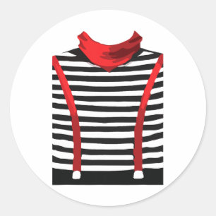 Adesivo Mime Artista Executor Arts Halloween Costume Cospl