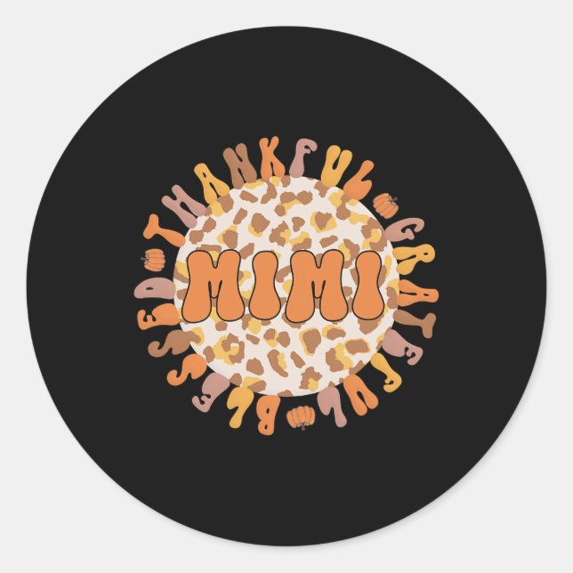 Adesivo Mimi Avó de Ação de Graças Mimi Avô (Frente)