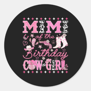 Adesivo Mimi do Cow-girl de Aniversário Nk Rodeio Western