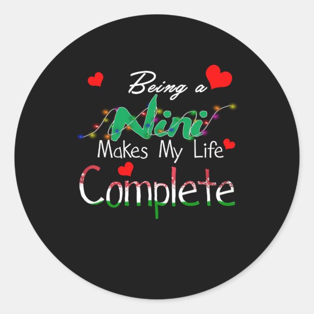 Adesivo Mimi Gift | Ser NiNi Faz Minha Vida Completa (Frente)