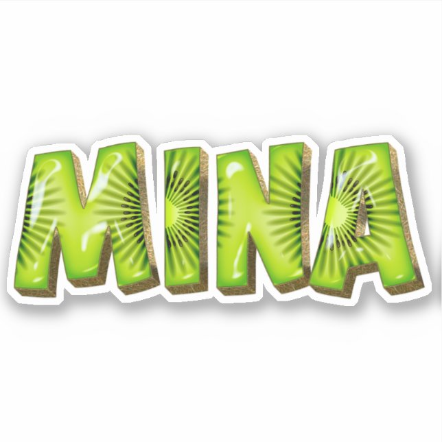 Adesivo Mina Name Kiwi Design Aufkleber Sticker (Frente)