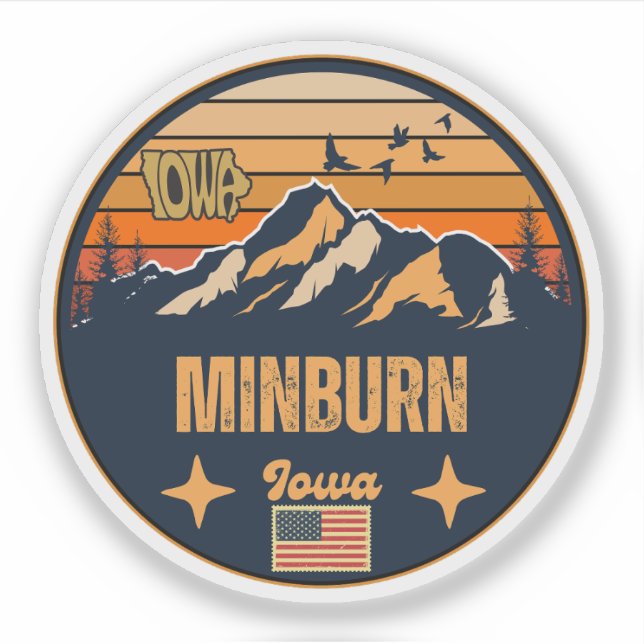 Adesivo Minburn, Iowa (Frente)