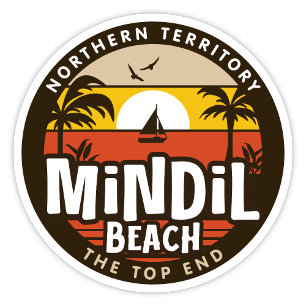 Adesivo Mindil Beach, Território Norte, Vinheta Austrália