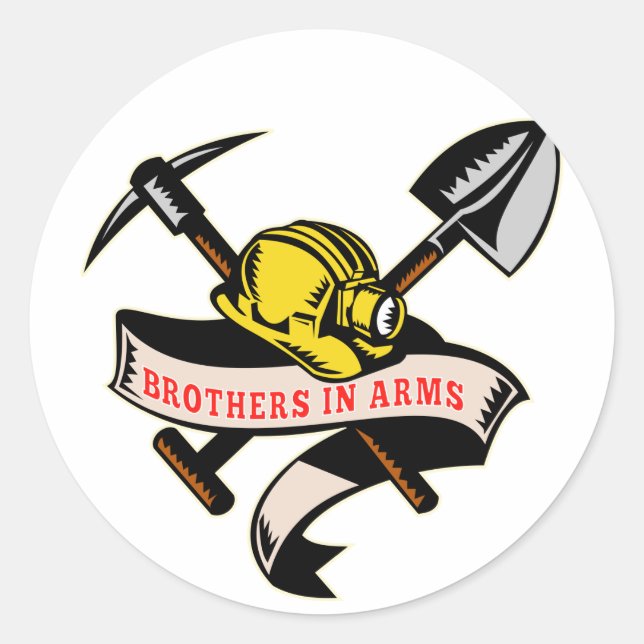 Adesivo mineiro de carvão que pica pickax (Frente)