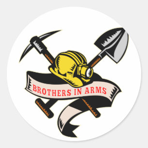 Adesivo mineração da picareta da pá da pá do chapéu d