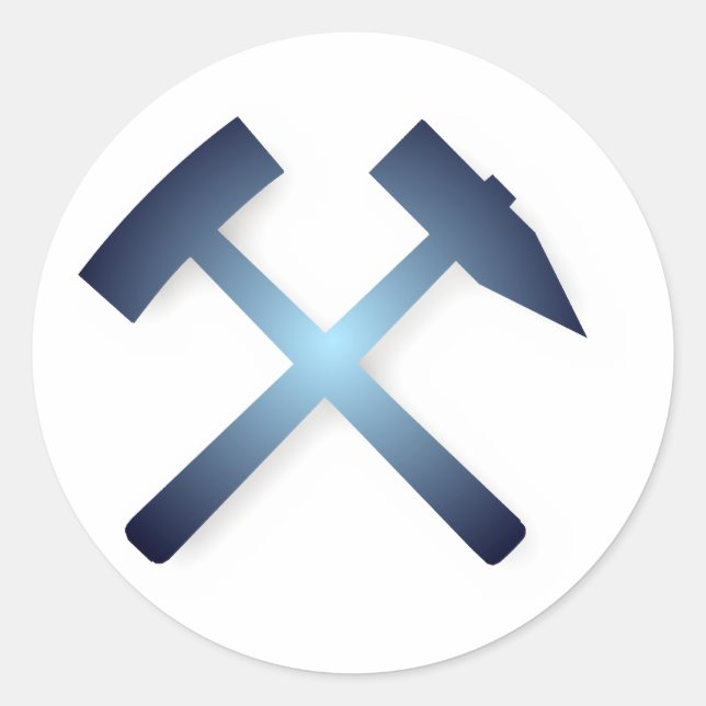 Adesivo Mineração mining símbolo (Frente)