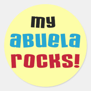 Adesivo Minha Abuela Rocks T-shirts e presentes