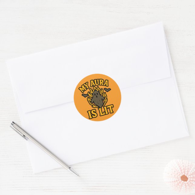 ADESIVO MINHA AURA ESTÁ ILUMINADA – (Envelope)