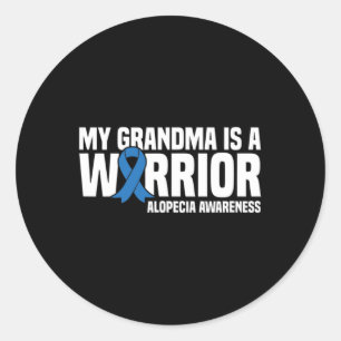 Adesivo Minha avó é uma guerreira Blue Ribbon Alopecia