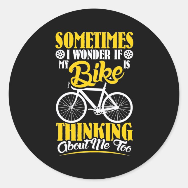 Adesivo Minha Bicicleta Pensando Em Mim (Frente)