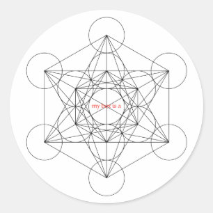 Adesivo minha caixa é um cubo de metatrons.