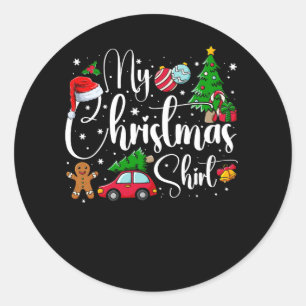 Adesivo Minha Camisa de Natal Gingerpão Santa Ornament