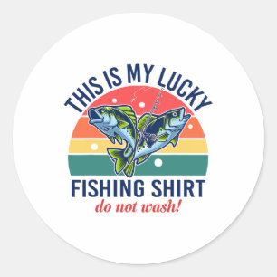 Adesivo Minha Camisa de Pesca Sortuda Juventude Crianças M