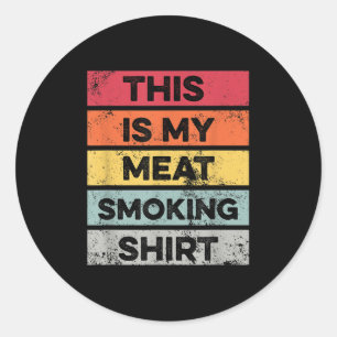 Adesivo Minha Camisa Fumante De Carne Engraçada Barbeque F