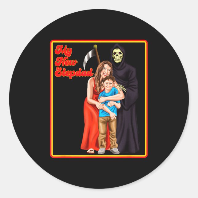 Adesivo Minha Camisa Irônica do Meu Novo Padrasto - Meme I (Frente)