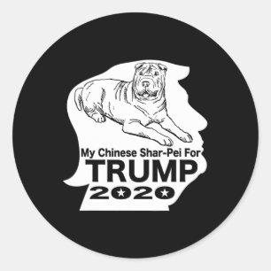Adesivo Minha camiseta chinesa Shar-pei para Trump