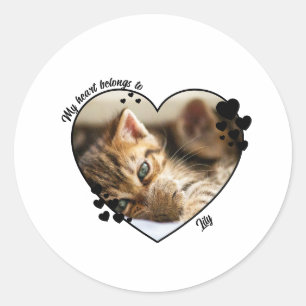 Adesivo Minha camiseta de gato personalizada é o meu tesou