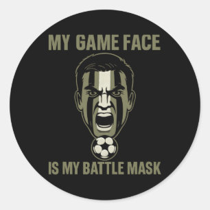 Adesivo Minha Cara de Jogo é Minha Máscara Pequena Fã de F