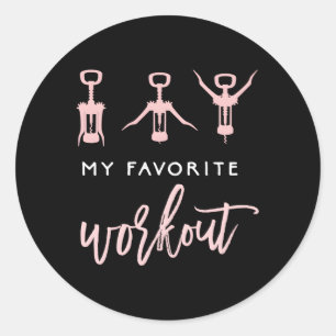 Adesivo Minha Citação de Exercício de Vinho de Trabalho Fa