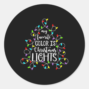 Adesivo Minha Cor Favorita É Luz De Natal Engraçada Xmas F