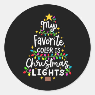 Adesivo Minha Cor Favorita É Luz De Natal Engraçada Xmas M
