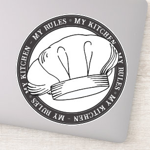 Adesivo Minha Cozinha Minhas Regras Citação Chefe