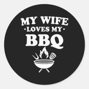 Adesivo Minha Esposa Adora Meu Churrasco Engraçado Churras